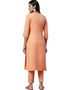 Orange Rayon Pant Suit Back View