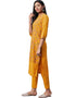 Yellow Rayon Pant Suit Closure View