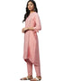 Pink Rayon Pant Suit Closure View