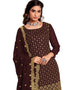 Maroon 60 Grm Georgette Chudidar Salwar Suit Closure View