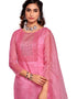 Pink Organza Chudidar Salwar Suit Closure View