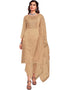 Beige Organza Chudidar Salwar Suit