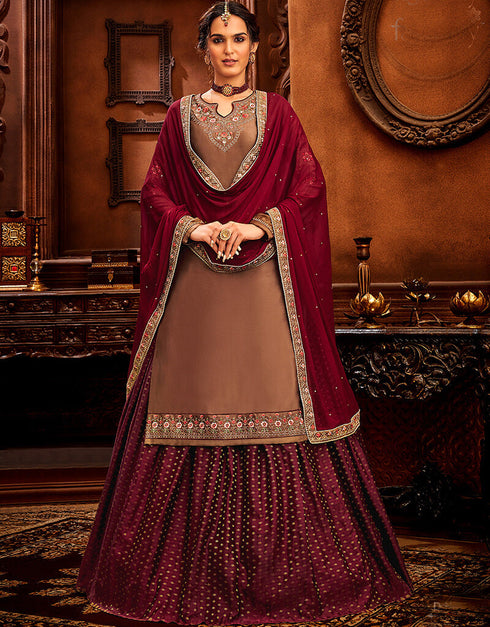 Coco Modal Satin Lehenga Salwar Suit