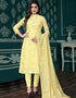 Yellow Modal Chanderi Chudidar Salwar Suit