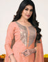 Pink Modal Chanderi Chudidar Salwar Suit Closure View