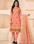 Orange Banarasi Jacquard Chudidar Salwar Suit