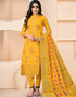 Yellow Banarasi Jacquard Chudidar Salwar Suit