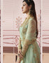 Light Green Russian Silk Embroidery Work Anarkali Anarkali Back View