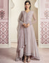 Light Purple Russian Silk Embroidery Work Anarkali Anarkali