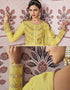 Light Mustard Russian Silk Embroidery Work Anarkali Anarkali Closure View