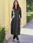 Dark Gray Roman Silk Pant Suit