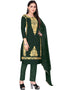 Green Cotton Pant Salwar Suits Closure View