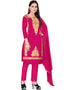 Pink Cotton Pant Salwar Suits Closure View