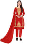 Red Cotton Pant Salwar Suits
