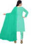 Light Green Georgette Pant Salwar Suits Back View