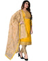 Mustard Modal Chanderi Cotton Pant Salwar Suits Closure View