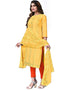 Light Mustard Cotton Pant Salwar Suits Closure View
