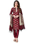 Maroon Banarasi Jacquard Pant Salwar Suits