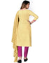 Light Mustard Cotton Pant Salwar Suits Back View