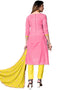 Pink Cotton Pant Salwar Suits Back View