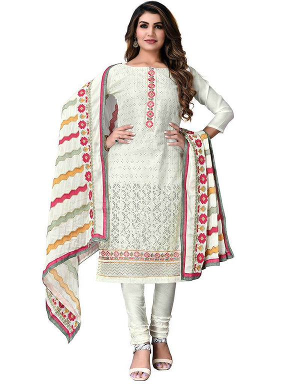 Off White Modal Chanderi Pant Salwar Suits