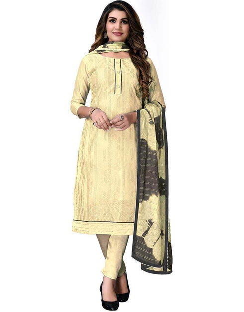 Beige Modal Chanderi Pant Salwar Suits