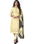 Beige Modal Chanderi Pant Salwar Suits