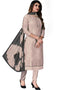 Light Coffee Modal Chanderi Pant Salwar Suits Closure View