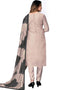 Light Coffee Modal Chanderi Pant Salwar Suits Back View