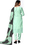 Mint Modal Chanderi Pant Salwar Suits Back View