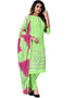 Light Green Georgette Pant Salwar Suits Closure View