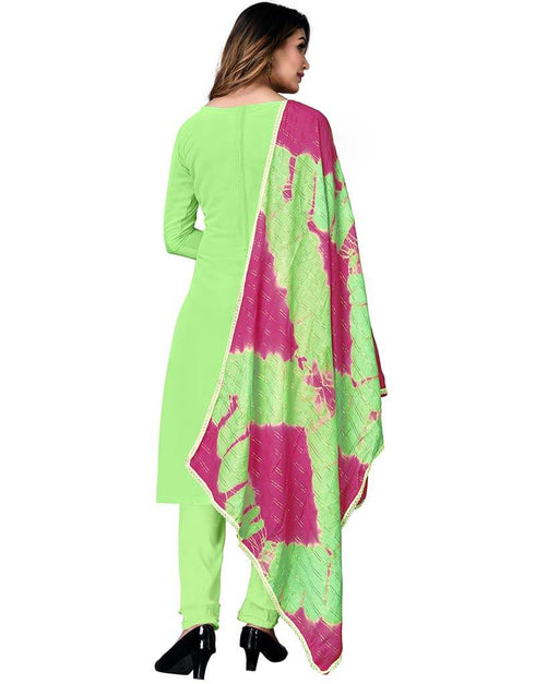 Light Green Georgette Pant Salwar Suits Back View