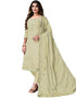 Beige Modal Chanderi Pant Salwar Suits Closure View
