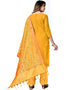 Mustard Banarasi Jacquard Palazzo Salwar Suits Back View
