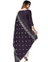 Navy Blue Cotton Palazzo Salwar Suits Back View