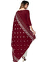 Maroon Cotton Palazzo Salwar Suits Back View