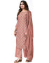 Dusty Pink Modal Chanderi Palazzo Salwar Suits Closure View