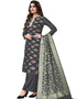 Grey Banarasi Jacquard Palazzo Salwar Suits Closure View