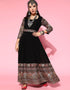 Black Designer Casual Wear Readymade Georgette Kurti
