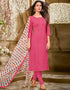 Pink Chanderi Cotton Chudidar Suit