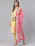 Yellow Chanderi Cotton Pant Salwar Suit