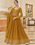 Yellow Heavy Fox Georgette Anarkali Salwar Suit