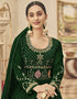Green Heavy Fox Georgette Anarkali Salwar Suit Closure View