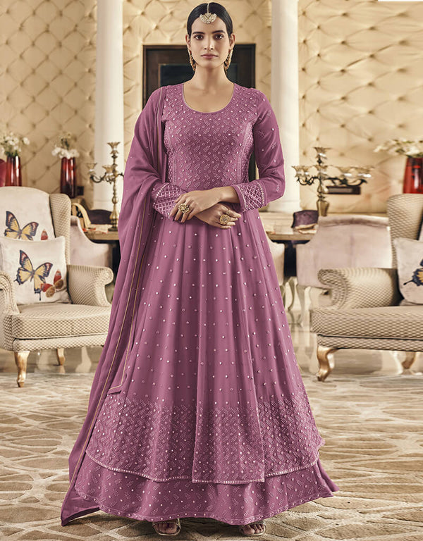 Light Purple Fox Georgette Lehenga Salwar Suit