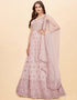 Baby Pink Heavy Fox Georgette Anarkali Salwar Suit Closure View