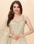 Cream Heavy Fox Georgette Anarkali Salwar Suit Salwar Kameez