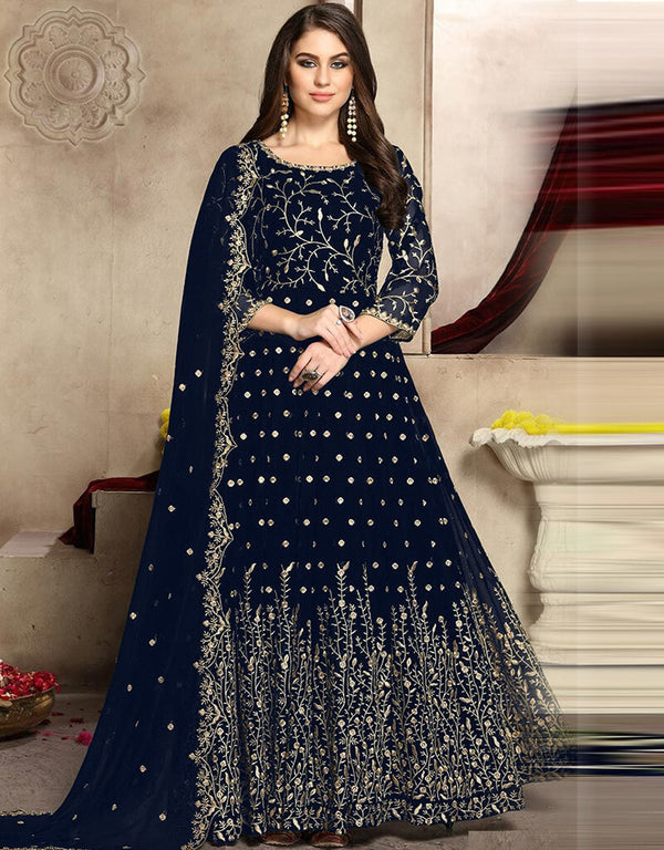 Blue Fox Georgette Anarkali Salwar Suit