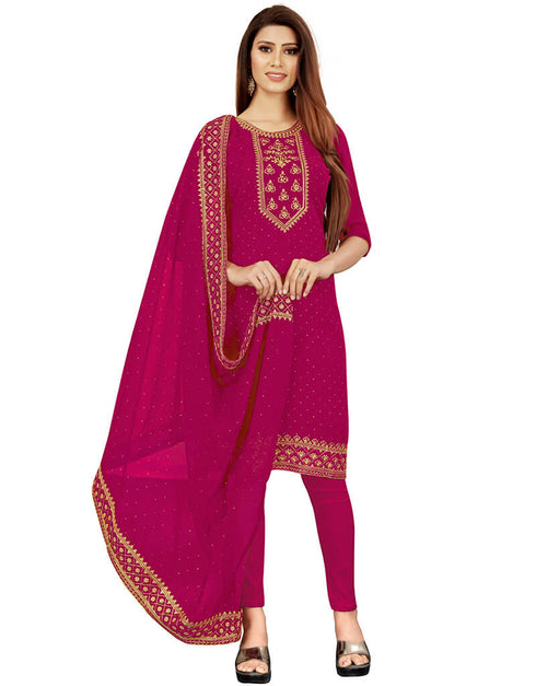 Pink Georgette Lengies Salwar Suit
