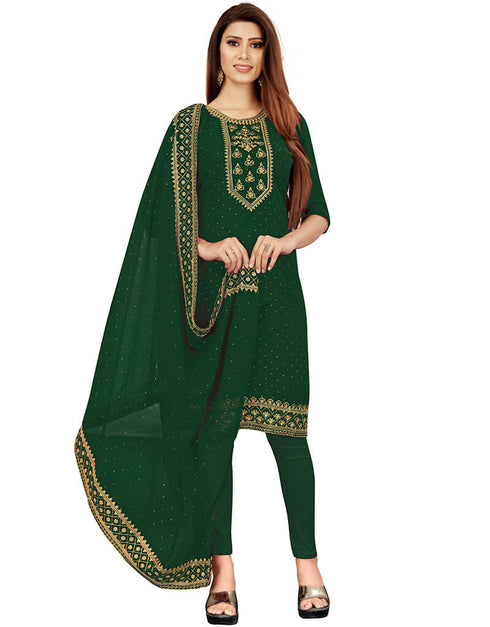 Green Georgette Lengies Salwar Suit