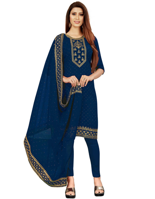 Blue Georgette Lengies Salwar Suit